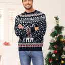 Ugly Christmas Sweaters for Women Men Kids 2024 Family Matching Christmas Sweater Funny Xmas Holiday Knit Pullover (Black)