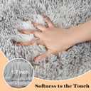 Fluffy Area Rugs 9x12 for Bedroom - Large Grey Shag Rug for Living Room Nursery Room,Fuzzy Shaggy Rugs for Kids Room - Non-Slip Soft Plush Furry Carpets for Boys Girls Room