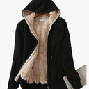 Yeokou Women's Casual Full Zip Up Sherpa Lined Hoodie Sweatshirt Jacket Coat, Size XL