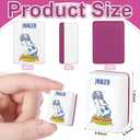 Soulchen American Mahjong Tiles Set with Acrylic Storage Case and 2 Dice, 166 Blue and White Porcelain Engraved Melamine Mahjong Tiles Rose Pink Mah Jong Game for Adults Family Game Night Travel, 1.2 x 0.9 x 0.5 inches