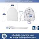 Heated round Toilet Seat, Elongated, Soft Close, Quick Release, White