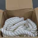 SGT KNOTS Twisted Nylon Rope  Heavy Duty All Purpose Utility Cord for Indoor & Outdoor Use, Medium Stretch  Ideal for Towing, Dock Lines, Crafts, Camping, Survival Gear (1.25" x 50 ft - White)