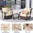 8 Pcs Outdoor Cushion Covers, Patio Cushion Covers, Stretch Elastic Slipcovers, Replacement Washable & Reusable Furniture Protector for Patio Couch (Beige, Cover Only)