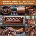 Brown Leather Repair Kit for Furniture, Leather Couch Repair Kit for Car Interior, Sofa, Car Seats and Purse with Super Easy Instructions, Restores Faux, Artificial, Genuine Pleather