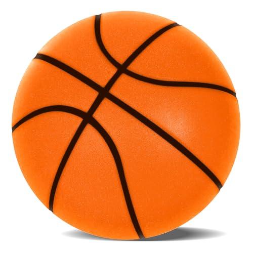 LGGbaodan Silent Basketball,2025 Dribble Dream High-Density Soft Foam Soundless Basketball Dribbling Indoor, Size 7/24 cm for Kids Boys&Girls.Orange.