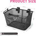 Kids Bike Basket - Front Bicycle Bike Basket for Boys and Girls - Bike Baskets with Adjustable PU Straps, Suitable for Most Children's Bicycles and Kids Tricycles