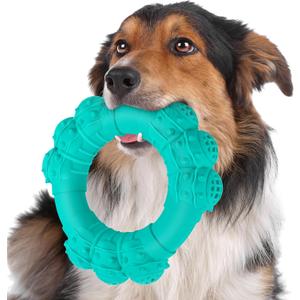 Indestructible Dog Chews - Super Duty Chew Toys for Aggressive Dogs, Puppy Teething Relief & Interactive Play (Green)