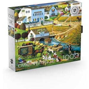 Buffalo Games - Charles Wysocki - Hound of The Baskervilles - 1000 Piece Jigsaw Puzzle for Adults -Challenging Puzzle Perfect for Game Nights - Finished Size is 26.75 x 19.75
