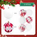 Christmas Ball Hanging decorations3.14 inch, 12 Pieces of shatterproof Christmas Tree Decoration Balls Set, Suitable for Party Floral Christmas Tree Decoration (3.14 inches 12 Balls)