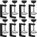 8 Piece Metal C Clamps, 2 Inch Heavy Duty G Clamp for Woodworking, Small Adjustable Metal Desk Fence Cabinet Clip for Assembly, Gluing, Welding, Metalworking, Mounting