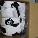 PlayBolt Soccer Ball Size 4 with Pump - Black & White Training Practice & Match Ball for Kids, Youth and Adults (Pack of 1 or 4)