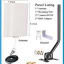 SignalPlus Outdoor 2x2 MIMO Directional WiFi Antennas Long Range 2.4GHz/ 5.8GHz External Panel WiFi Antenna Kit for WiFi Router/Wireless Access Point/Camera with Detachable Antennas (Full Kit)