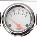 Triple Gauge Kit Oil Volt Water Gauge 3 in 1 Car Meter Auto Gauge Temp Gauge Temperature Oil Pressure Gauge Sensor US(Three in one)