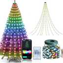 Smart Christmas Tree Lights, 200 LEDs Christmas String Lights with Remote Control & APP for Indoor Outdoor , 6.6FT x 10 Lines Fairy Lights with DIY scenarios 24 Modes for Xmas Tree Decorations