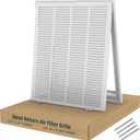 Fancat Return Air Filter Grille for 20x25 Ducts, Steel Air Vent Cover with Removable Door for 1" Filters | Fits Sidewall & Ceiling | Outer Size: 22 5/8" W x 27 5/8" H