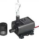 Decdeal Water Pump Aquarium, Submersible Water Pump, DC 12V 5W, Mini quiet Pump for Pond Aquarium Fish Tank, 280L/H, Lift 300cm