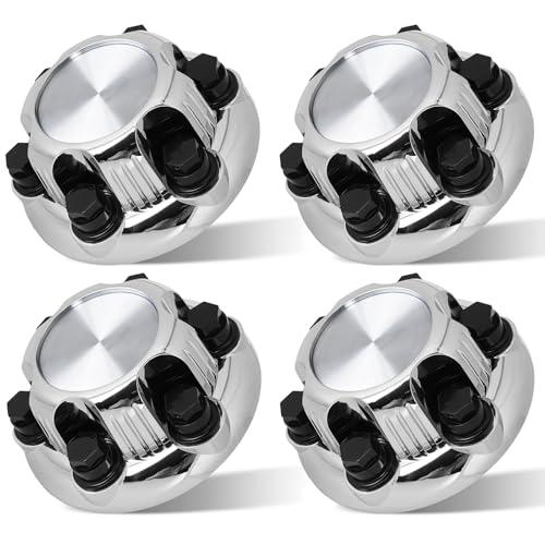 Snobli (Set of 4) Chrome Wheel Center Caps 6 Lugs Compatible with Select 16 Inch Van & Truck - Replacement 16"" 17"" 1999-2012 1571237 15067578 560-05129