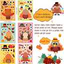 120pcs Thanksgiving Crafts for Kids, Make-A-Turkey Stickers Party Games/Favors/Supplies(Small Size)