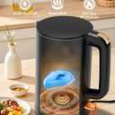 Electric Kettle, Double Wall 1.7L Stainless Steel Cool Touch, Water Boiler & Heater, 1500W Hot Tea Pot, Boil Dry Protection & Cordless Base, BPA-Free, Black Gold