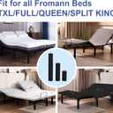 Fromann M8 Threadin 14inch Adjustable Bed Legs, Bed Support Legs Replacement Parts, Adjustable Bed Frame Legs, 3 Sections,6pcs