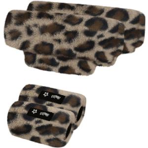 SPRING SEAON Crutches Padding Universal Crutch Pads for Armpits and Hand Grips Pads for Crutches Underarm Crutch Cushions Fluffy Crutch Covers Machine Washable (Leopard)