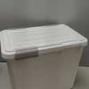 IRIS USA Stackable Dog Food Storage Container with 2 Cup Scoop, 4 Secure Latches, Fits up to 30 lbs, Pet Dry Food Bin, Gasket Seal Lid, BPA Free, Stackable, Easy Measure, White