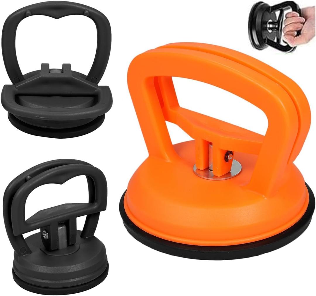 Car Dent Puller, 3 Pack Dent Remover Tool Suction Cup Dent Puller Kit for Car Dent Repair, Glass, Tiles, Mirrors, Orange and Black