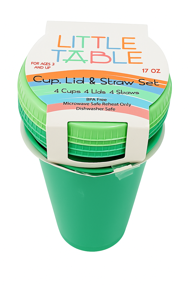 JIA WEI 12PC TUMBLER LID AND STRAW GREEN