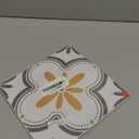 CHGCRAFT 12 Pcs Simple Flowers Tile Stickers Yellow Geometric Pattern Peel and Stick Wall Stickers Waterproof Self Adhesive Stick on Tile Decals for Kitchen Bathroom Wall Art Decor, 88 Inch