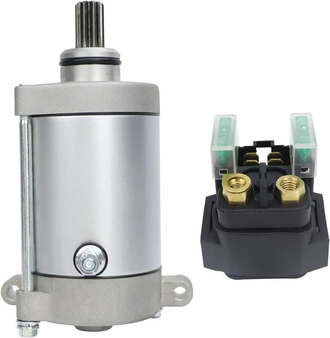 Starter & Relay Compatible with Yamaha Grizzly 660 450 400 2002-2010 / Kodiak 450 400 2000-2006 / Wolverine 450 2006-2010/ Rhino 450 660 2004-2006 5KM-81890-00-00 18759 410-54039 SMU0211 495754