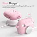 2 x for AirPods Pro 3 Case (2025) DamonLight Daisy Floral Engraved Shockproof Protective Soft Silicone Case Cover with Cleaning Pen and Keychain for Apple Airpods Pro 3rd Generation (Pink)