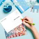 2 x 32 Christmas Postcards, Dreamy Snow Cottage Pattern, Winter Postcards Miniature Scenes Style Set, Xmas Cards for Holiday Wishes Party Favors, 4 x 6 Inch