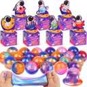 28 Pack Valentines Day Gifts for Kids Classroom Galaxy Slime with Valentines Day Cards Space Gift Boxes, Valentine for Kids Classroom Class Exchange Gifts Prizes School Favors Favors for Boys Girls