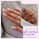 SXVME Gel Nail Tips Coffin Medium Short,Nude Press on Nails Medium Pre-Colored Natural Nail Tips,Soft Acrylic Nails with Primer Cover,Fake Nails 15 Sizes for DIY Nail Art