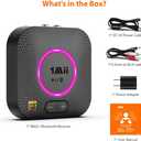 1Mii B06S+ LDAC Bluetooth 5.3 Receiver for Home Stereo Hi-Res Music Streaming, Hi-Fi Wireless Audio Adapter with aptX HD/LL, Long Range, Volume Control, RCA/3.5mm AUX Outputs