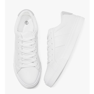 Adokoo Women's Fashion Sneakers PU Leather Casual Shoes White Tennis Low Top Shoes Womens Lace Up Sneakers. 10