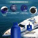 Boat Fenders 4Pack 4.5"/5.5."/6.5"/8.5" Inflatable Ribbed Marine Boat Fender with Fender Lines 6.5ft Needles and Pump for Twin Eyes Boat Fender Bumpers for Docking Fenders Use to Yacht Etc