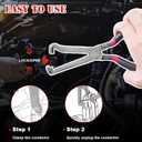 2 x Upgraded 37960 Electrical Disconnect Pliers, 8in Automotive Tools Electrical Connector Pliers, Automotive Tools for Auto Mass Air Flow Sensors, Fuel Injectors and Long Spark Plug (Stright)