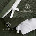 Bedsure 100% Muslin Cotton Duvet Cover Queen Size - Ultra-Soft Gauze Duvet Cover, PureWoven Breathable & Lightweight Bedding Set with Zipper Closure and Corner Ties (Olive Green, Queen, 90"x90")