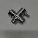 Shower Diverter Valve Replacement, 3 Way T-Adapter Shut-Off Valve for Shower Head Arm Diverter, Round G3/4 Female Inlet x G1/2 & G3/4 Outlet