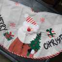 SalLady Christmas Tree Skirt Round 43.31in Decorative Santa Claus Printed Xmas Tree Mat Ornament Party Shop Office