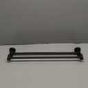 TocTen Double Bath Towel Bar - Thicken SUS304 Stainless Steel Towel Rack for Bathroom, Bathroom Accessories Double Towel Rod Heavy Duty Wall Mounted Towel Holder (Black,24IN)