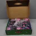 Roller Skates for Boys Girls, Kids Skates, Adjustable Roller Skates with Light Up Wheels for Ages 3-12 RollerSkates for Youth Beginner (Black & Rose red) M