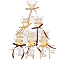 Maxdot 30 Sets A Tini Bit Older Birthday Party Supplies 5 oz Espresso Martini Glasses Plastic Mini Champagne Tower with Bows for Espresso Martini Bachelorette Decoration Tiny Bar(Coffee, Khaki, Beige)