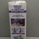 Scrub & Steam Mop with Rotating Mop Pads, LED Headlights, 6 Scrub Pads, Large Tank, Swivel Steering, Effortless Scrubbing Hard Floor Cleaner Upgraded (Black)