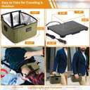 Aotto Heated Lunch Box Food Warmer - 12V/24V 2-in-1 Car Food Warmer with Vehicle Plug - Mini Portable Electric Lunch Box Heater for Men and Women - Reheat & Keep Meals Warm On the Go - Green