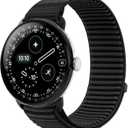Nylon Loop Sport Bands Compatible with Google Pixel Watch 4/3/2/1 45mm 41mm Band, Upgraded All-Steel Connector, Soft Breathable Braided Replacement Straps for Women Men