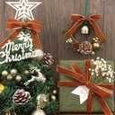 2 x Velvet Ribbon 12 Yards Christmas Ribbon (Brown, 5/8")