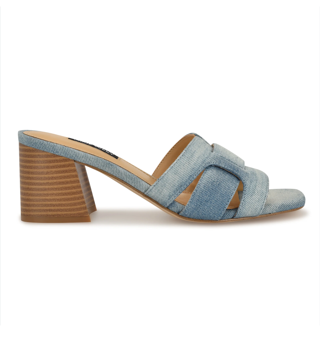 SM New York Gelare Block Heel Sandals 6