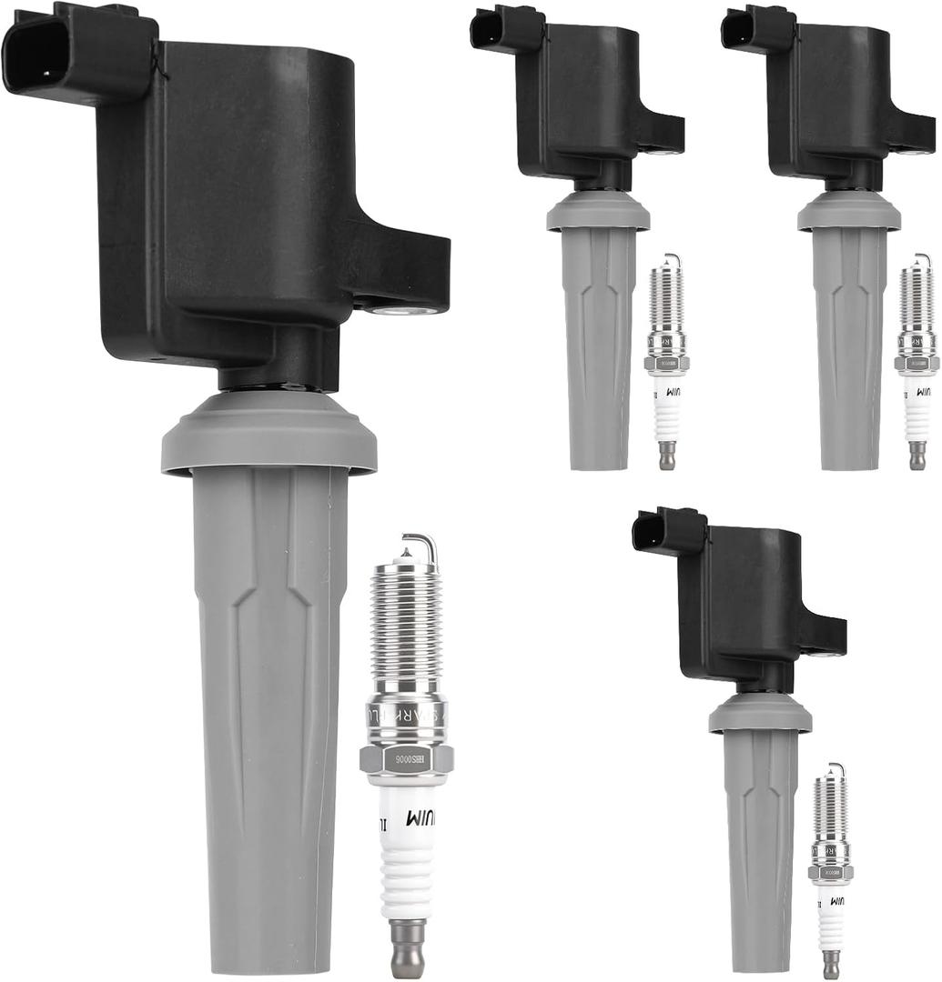 Autoexact Ignition Coil Packs and Iridium Spark Plugs Kit Fit for Ford 2010-2020 Fusion 2009-2019 Escape C-Max Lincoln MKZ Mercury Mariner Milan 2.0L 2.5L L4, # UF621 DG522 Set of 4